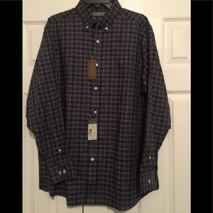 NWT Daniel Cremieux blue plaid button down large